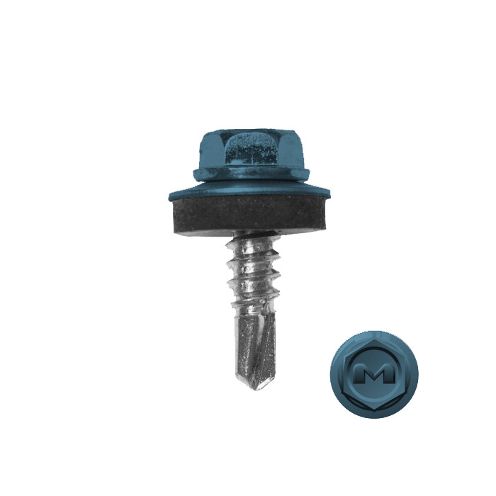 Саморез по металлу Daxmer 5,5х19 (250шт) сверло №3 RAL 5024