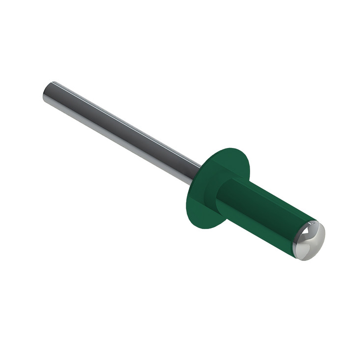 Заклёпка вытяжная Daxmer 4,0х10 RAL 6016 (750шт) сталь/сталь