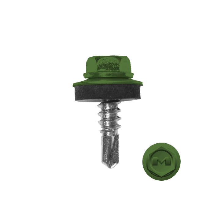 Саморез по металлу Daxmer 5,5х19 (250шт) сверло №3 RAL 6017