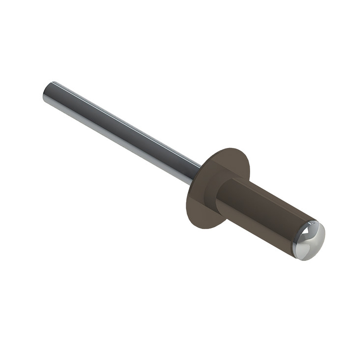 Заклёпка вытяжная Daxmer 4,0х10 RAL 7006 (750шт) сталь/сталь